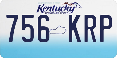 KY license plate 756KRP