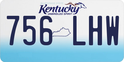KY license plate 756LHW