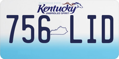 KY license plate 756LID