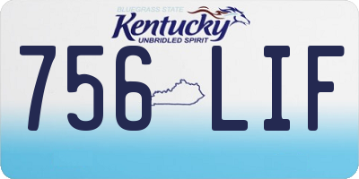 KY license plate 756LIF