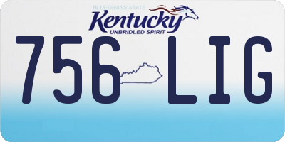 KY license plate 756LIG