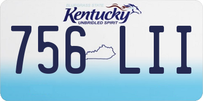 KY license plate 756LII