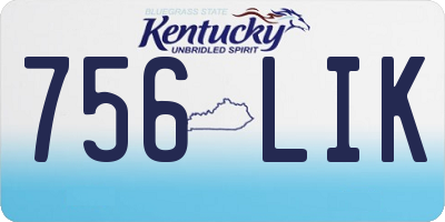 KY license plate 756LIK