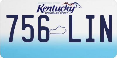 KY license plate 756LIN