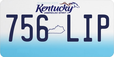 KY license plate 756LIP