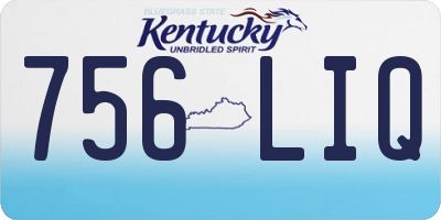 KY license plate 756LIQ