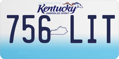 KY license plate 756LIT