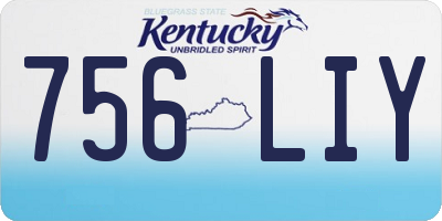 KY license plate 756LIY