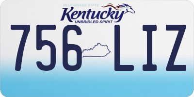KY license plate 756LIZ