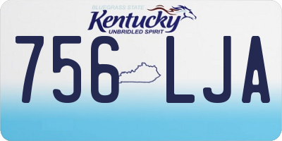 KY license plate 756LJA