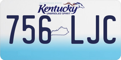 KY license plate 756LJC