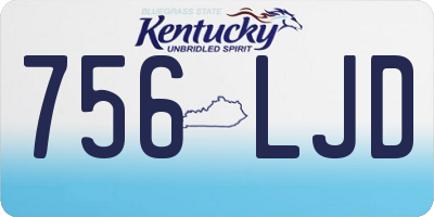 KY license plate 756LJD