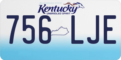 KY license plate 756LJE