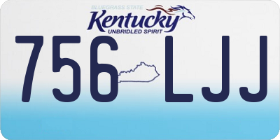 KY license plate 756LJJ