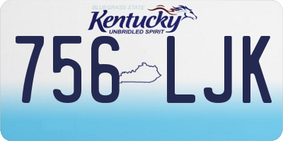 KY license plate 756LJK