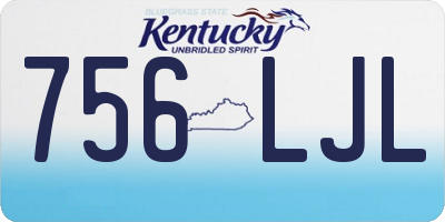 KY license plate 756LJL