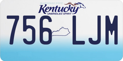 KY license plate 756LJM