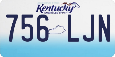 KY license plate 756LJN