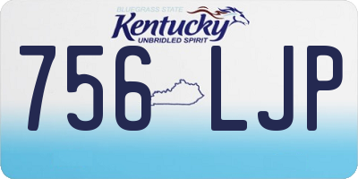 KY license plate 756LJP