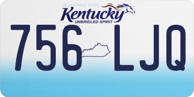 KY license plate 756LJQ