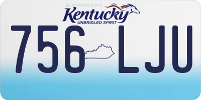 KY license plate 756LJU