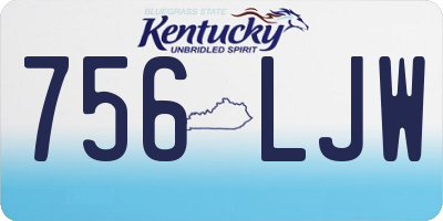 KY license plate 756LJW