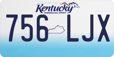 KY license plate 756LJX