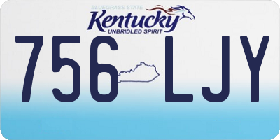 KY license plate 756LJY