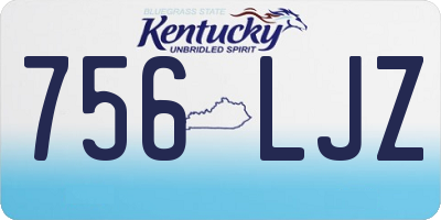 KY license plate 756LJZ
