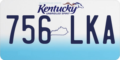 KY license plate 756LKA