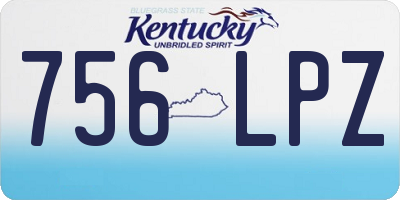 KY license plate 756LPZ