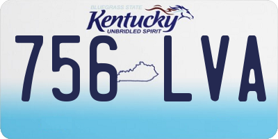 KY license plate 756LVA
