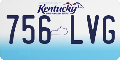 KY license plate 756LVG