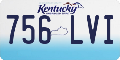 KY license plate 756LVI