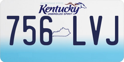 KY license plate 756LVJ
