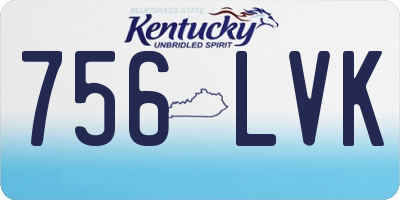 KY license plate 756LVK