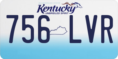 KY license plate 756LVR