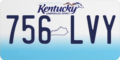 KY license plate 756LVY