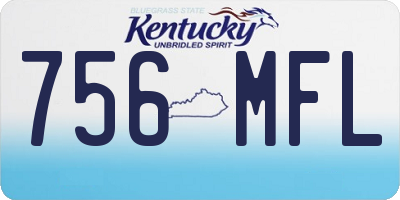 KY license plate 756MFL