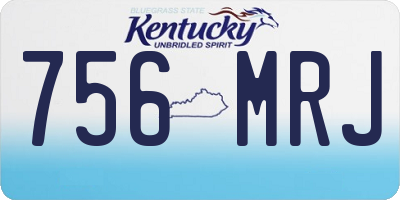 KY license plate 756MRJ
