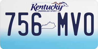 KY license plate 756MVO