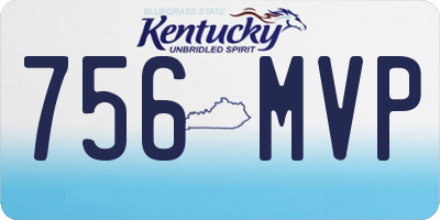 KY license plate 756MVP