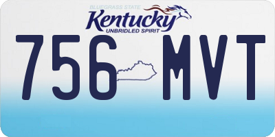 KY license plate 756MVT