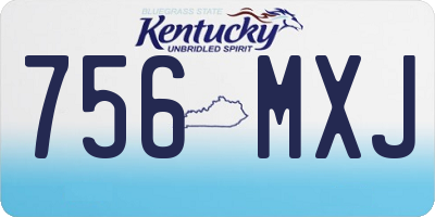 KY license plate 756MXJ
