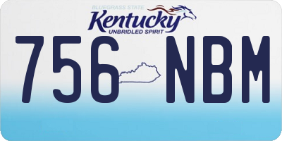 KY license plate 756NBM