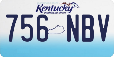 KY license plate 756NBV