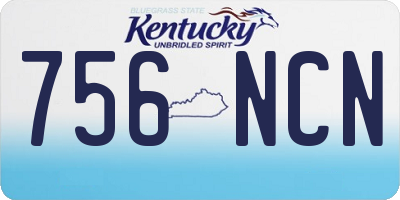 KY license plate 756NCN