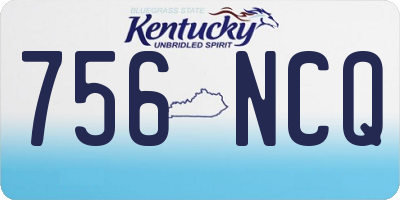 KY license plate 756NCQ