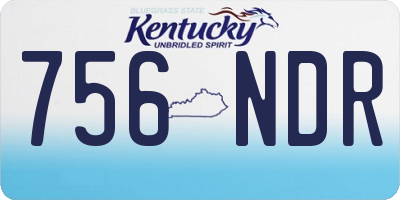 KY license plate 756NDR