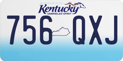 KY license plate 756QXJ